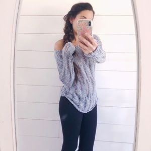 Jessica Simpson blue long sleeve top